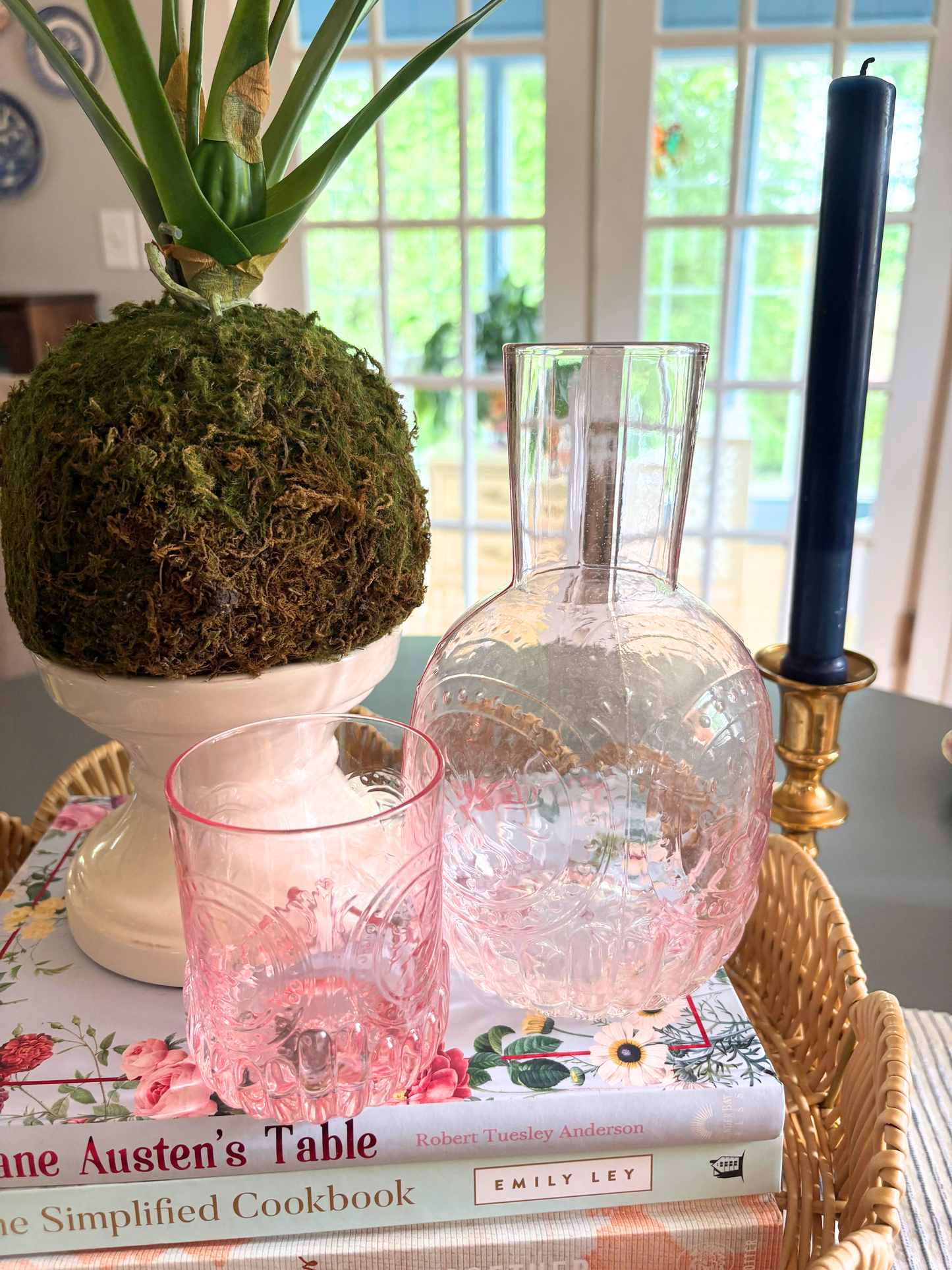 Pink Glass Decanter