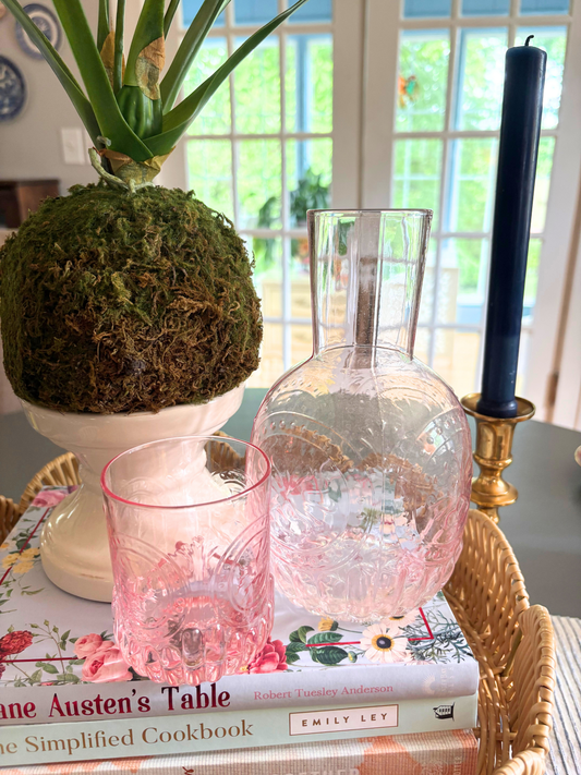Pink Glass Decanter