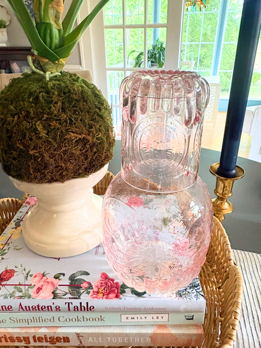 Pink Glass Decanter