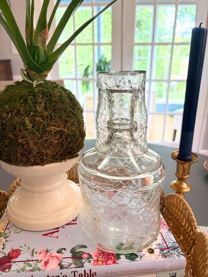 Crackle Glass Decanter