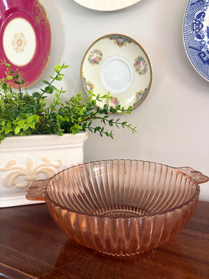 Pink Depression Glass Bowl