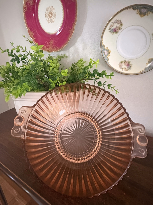 Pink Depression Glass Bowl