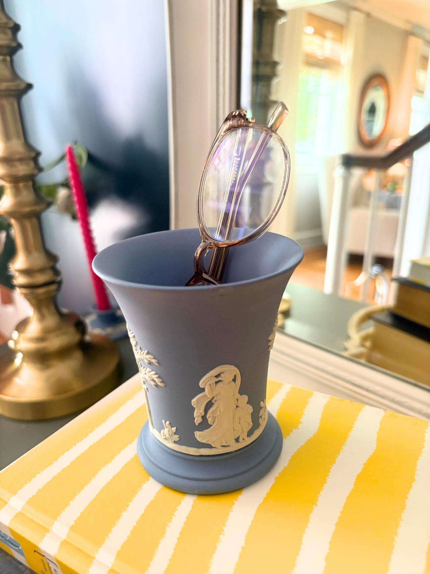 Wedgwood Blue Jasperware Vase